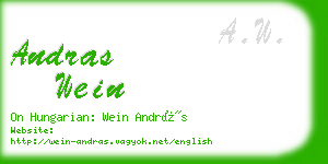 andras wein business card